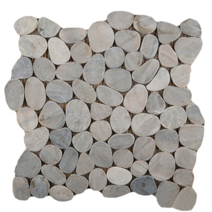 Venetian Pebbles in Multi Color 12" X 12" Flat Pebbles