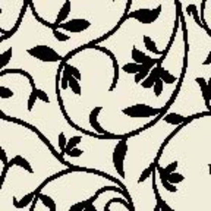 Wiltonian Collection - Vineswirl in White Field/Blk    Carpet