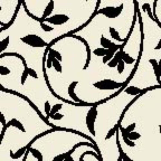 Wiltonian Collection - Vineswirl in White Field/Blk    Carpet