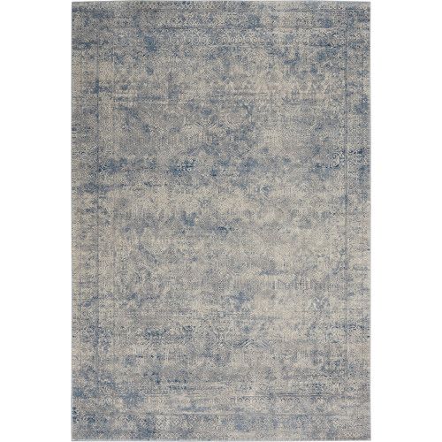 Grand Expressions KI58 in Ivory Blue Area Rugs